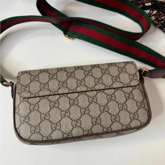 Gucci Beige and Brown GG Crossbody Bag - Picture 3 of 8